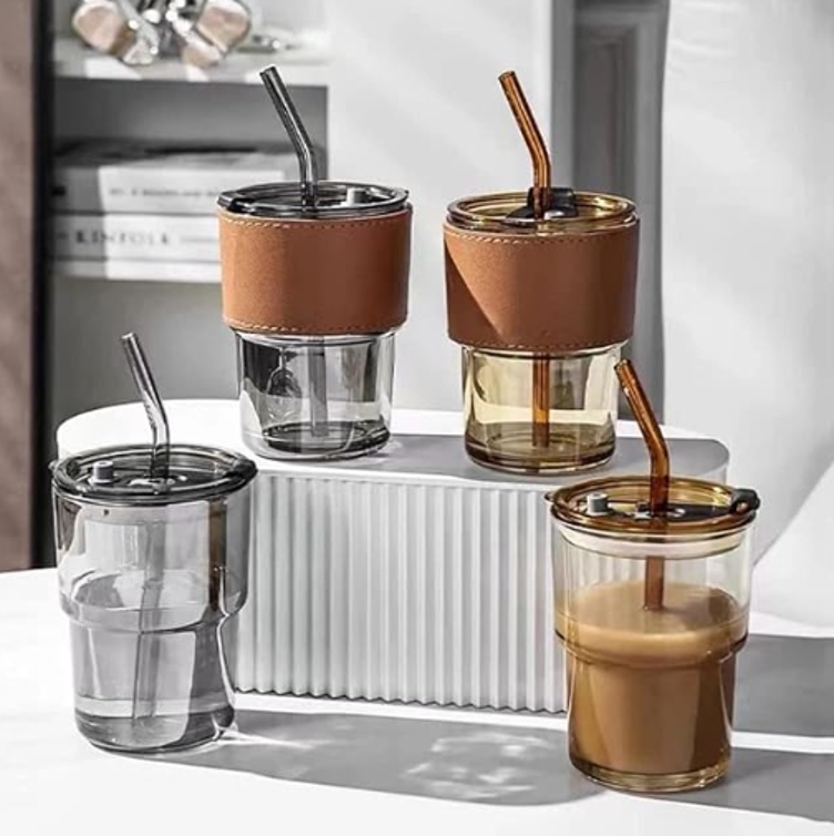 Tumbler with Lid and Straw Coffee mug