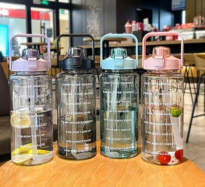 Transparent water bottle 2 ltr