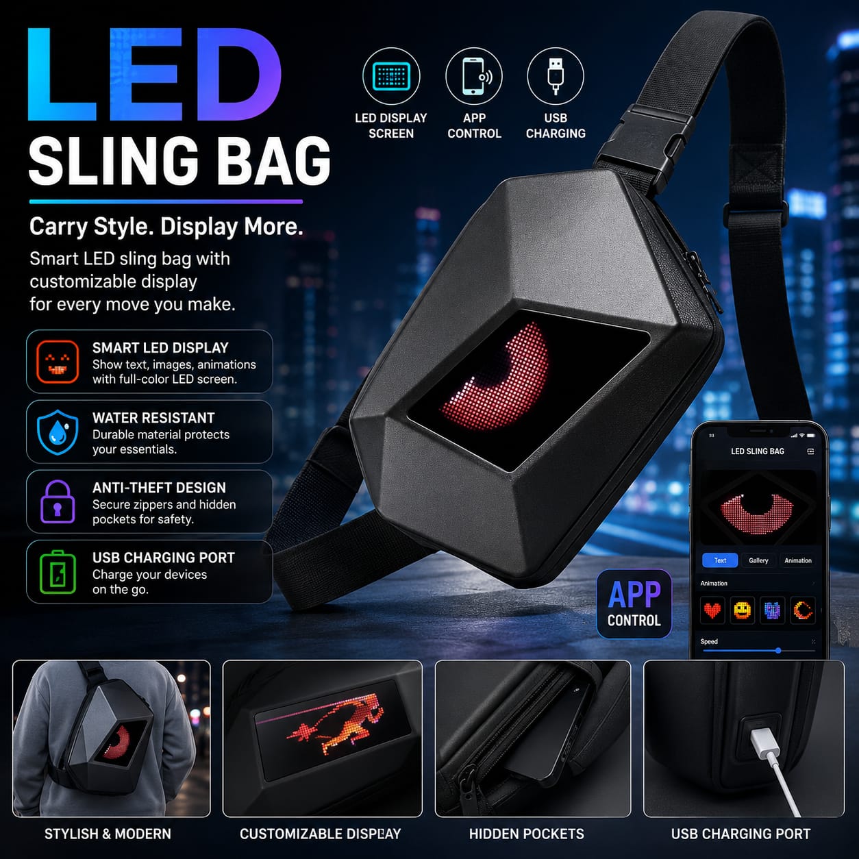 LED SLING BAG